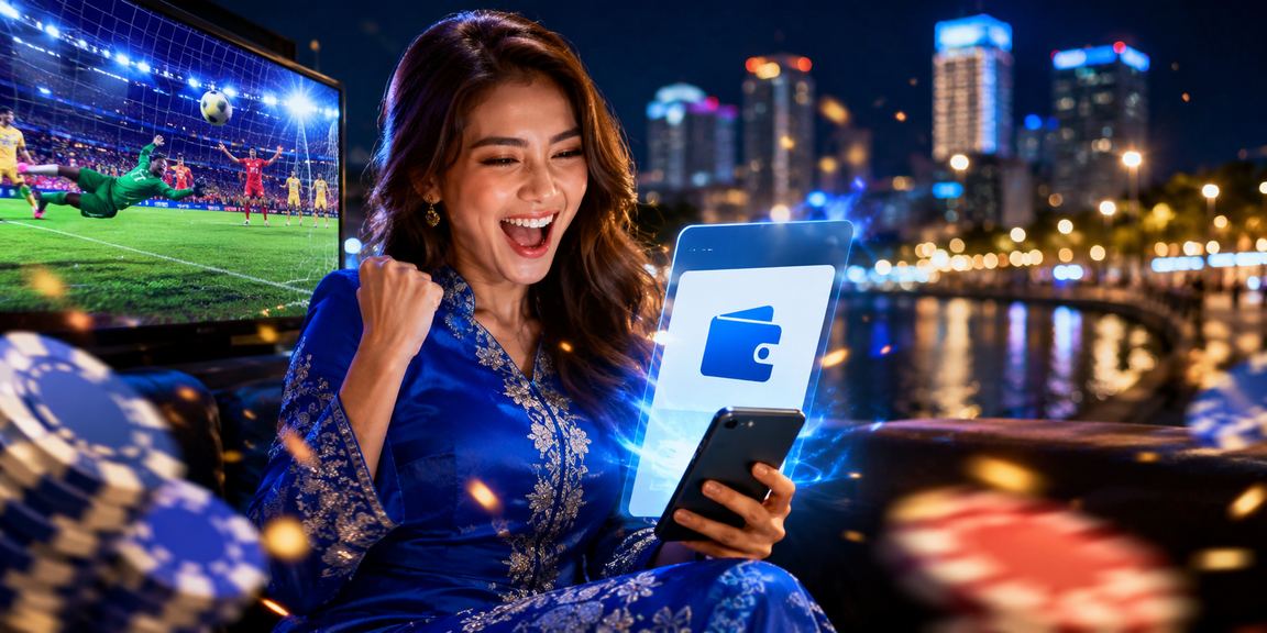 Pengguna Penang mengakses aplikasi kasino gtr35 di telefon