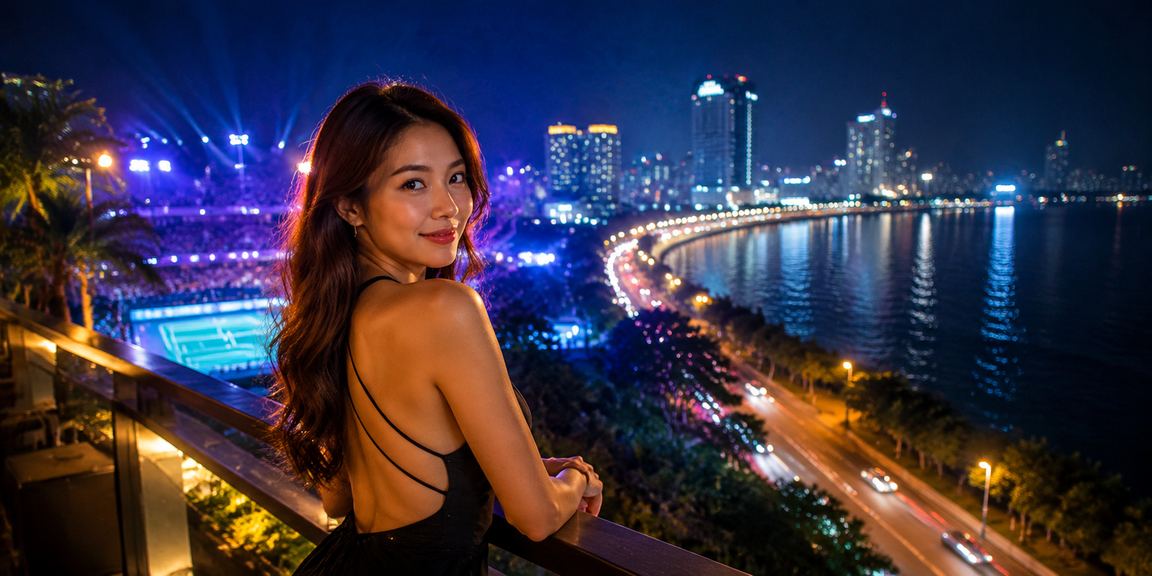Permainan Baccarat langsung dengan dealer sebenar dalam suasana kasino di Penang